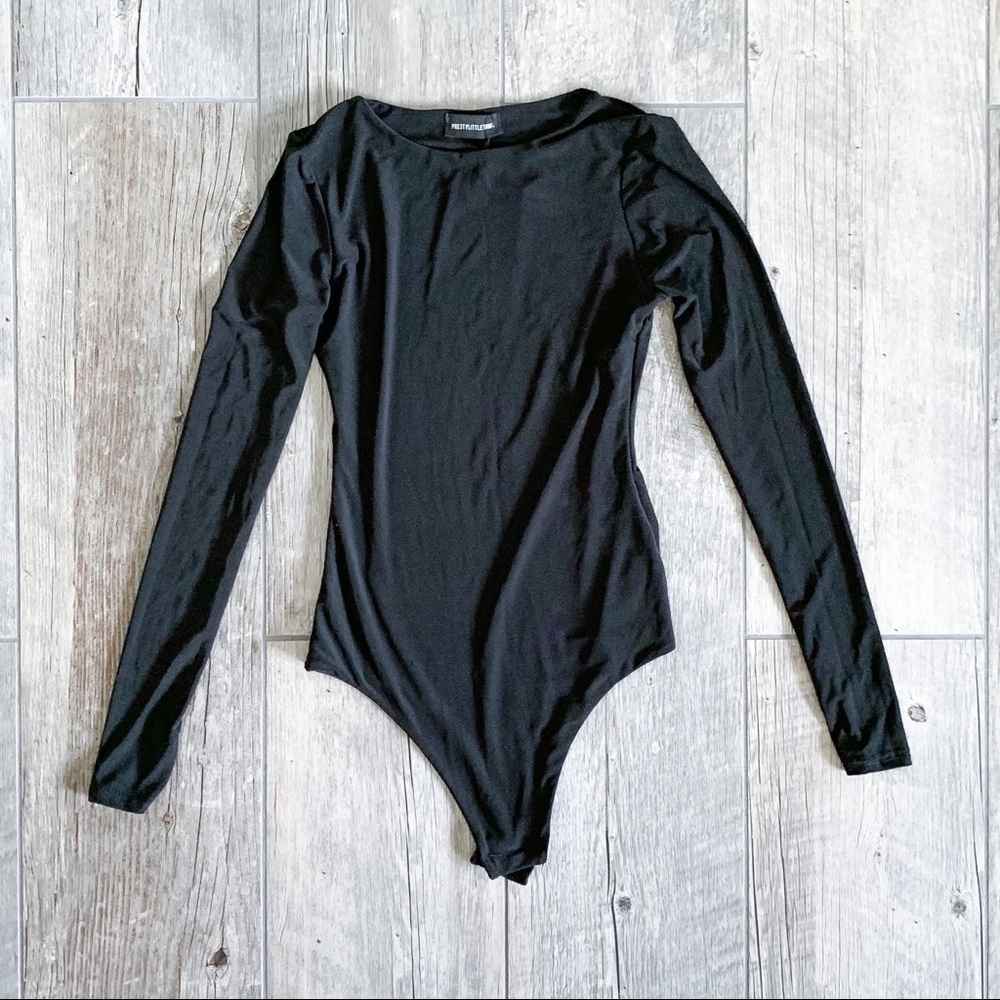 PRETTY LITTLE THING Black Bodysuit